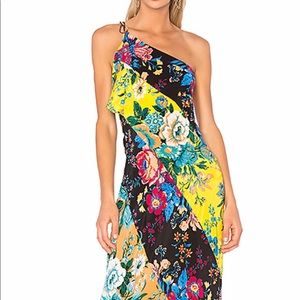 DVF One Shoulder Asymmetrical Dress Sz S